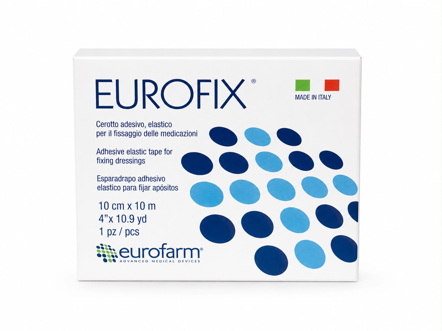 Venda adhesiva fijación stretch 10cmx10m. Eurofix. 1 unidad