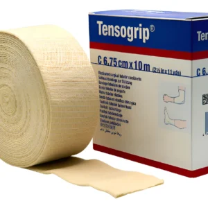 Venda tubular elasticada Tensogrip C.  6,75cmx10m, color  blanco