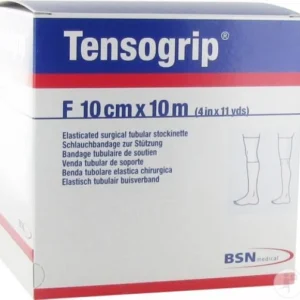 Venda tubular elasticada Tensogrip F  ,10cmx10m, color  blanco